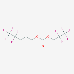 molecular formula C9H8F10O3 B15092329 4,4,5,5,5-Pentafluoropentyl 2,2,3,3,3-pentafluoropropyl carbonate 