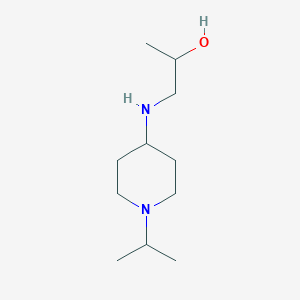 molecular formula C11H24N2O B15092341 1-{[1-(Propan-2-yl)piperidin-4-yl]amino}propan-2-ol 