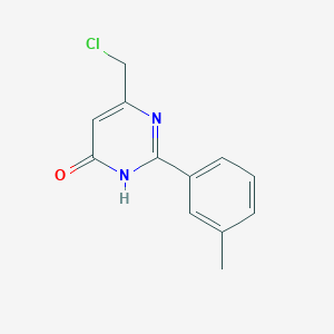 molecular formula C12H11ClN2O B15092352 6-(Chloromethyl)-2-(3-methylphenyl)pyrimidin-4-ol CAS No. 680214-71-5