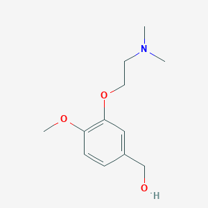 molecular formula C12H19NO3 B15092382 {3-[2-(Dimethylamino)ethoxy]-4-methoxyphenyl}methanol 