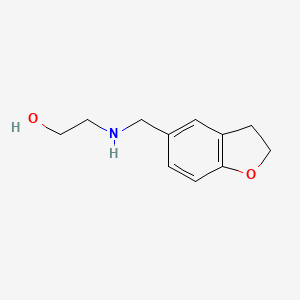 molecular formula C11H15NO2 B15092386 2-[(2,3-Dihydro-1-benzofuran-5-ylmethyl)amino]ethan-1-ol 