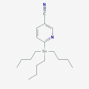 molecular formula C18H30N2Sn B1509239 6-(Tributylstannanyl)-3-pyridinecarbonitrile 