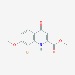 2-Quinolinecarboxylic acid, 8-bromo-4-hydroxy-7-methoxy-, methylester