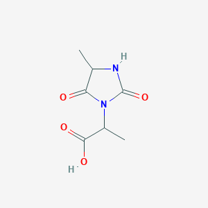 molecular formula C7H10N2O4 B15092461 2-(4-Methyl-2,5-dioxoimidazolidin-1-yl)propanoic acid CAS No. 556080-37-6