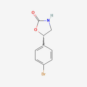 molecular formula C9H8BrNO2 B15092468 (S)-5-(4-bromophenyl)oxazolidin-2-one 