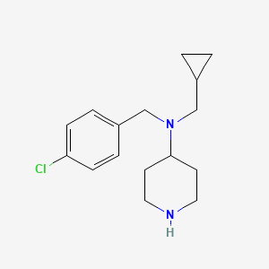 molecular formula C16H23ClN2 B15092485 N-(4-Chlorobenzyl)-N-(cyclopropylmethyl)piperidin-4-amine 