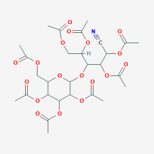 molecular formula C28H37NO18 B15092489 4-O-(2,3,4,6-Tetra-O-acetyl-beta-D-glucopyranosyl)-D-glucononitrile 2,3,5,6-Tetraacetate 