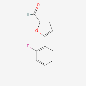 molecular formula C12H9FO2 B15092497 5-(2-Fluoro-4-methylphenyl)furan-2-carbaldehyde CAS No. 1001010-59-8