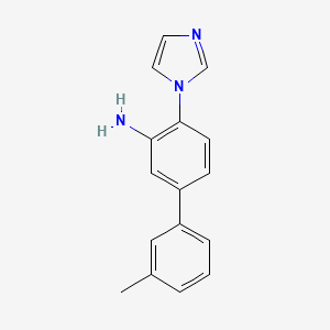 molecular formula C16H15N3 B15092508 4-(1H-imidazol-1-yl)-3'-methyl-[1,1'-biphenyl]-3-amine 