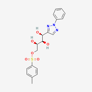 molecular formula C19H21N3O6S B15092511 (2R,3R,4S)-2,3,4-trihydroxy-4-(2-phenyl-2H-1,2,3-triazol-4-yl)butyl 4-methylbenzenesulfonate 