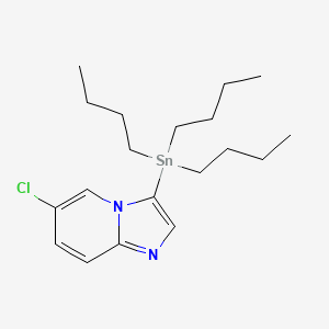 molecular formula C19H31ClN2Sn B1509255 6-Chloro-3-(tributylstannyl)imidazo[1,2-a]pyridine CAS No. 1177264-56-0