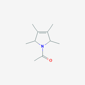 molecular formula C10H17NO B15092553 1H-Pyrrole, 1-acetyl-2,5-dihydro-2,3,4,5-tetramethyl-, trans-(9CI) 