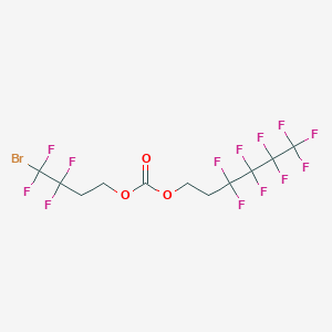 molecular formula C11H8BrF13O3 B15092570 4-Bromo-3,3,4,4-tetrafluorobutyl 1H,1H,2H,2H-perfluorohexyl carbonate 