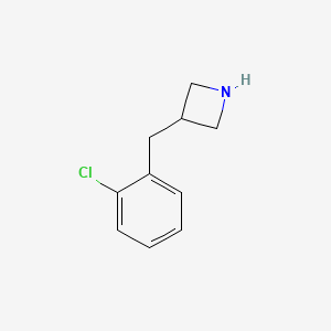 molecular formula C10H12ClN B15092580 3-[(2-Chlorophenyl)methyl]azetidine 