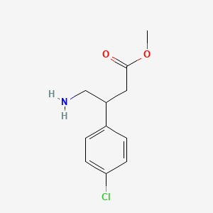 molecular formula C11H14ClNO2 B15092587 Methyl 4-amino-3-(4-chlorophenyl)butanoate 