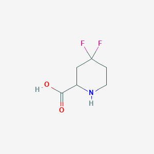 molecular formula C6H9F2NO2 B15092590 4,4-Difluoropiperidine-2-carboxylic acid 