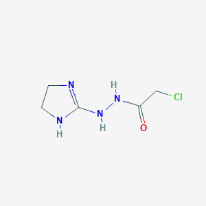 molecular formula C5H9ClN4O B15092612 2-chloro-N'-(4,5-dihydro-1H-imidazol-2-yl)acetohydrazide 