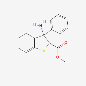 molecular formula C17H19NO2S B15092621 Ethyl 3-amino-3-phenyl-2,3,3a,4-tetrahydrobenzo[b]thiophene-2-carboxylate 