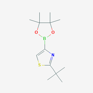 2-(1,1-Dimethylethyl)-4-(4,4,5,5-tetramethyl-1,3,2-dioxaborolan-2-yl)thiazole