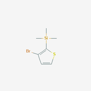 molecular formula C7H11BrSSi B15092643 Thiophene, 3-bromo-2-(trimethylsilyl)- CAS No. 77998-62-0