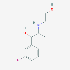 1-(3-Fluorophenyl)-2-((2-hydroxyethyl)amino)propan-1-ol