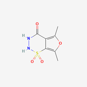 5,7-dimethyl-2,3-dihydro-4H-furo[3,4-e][1,2,3]thiadiazin-4-one 1,1-dioxide