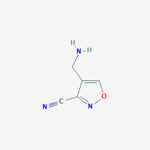 molecular formula C5H5N3O B15092694 4-(Aminomethyl)isoxazole-3-carbonitrile 