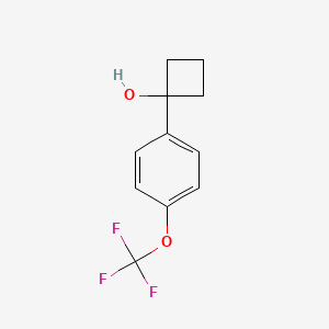 molecular formula C11H11F3O2 B15092702 1-[4-(Trifluoromethoxy)phenyl]cyclobutanol CAS No. 164171-88-4