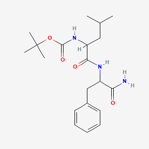 molecular formula C20H31N3O4 B15092706 N-[(1,1-Dimethylethoxy)carbonyl]-L-leucyl-L-phenylalaninamide 