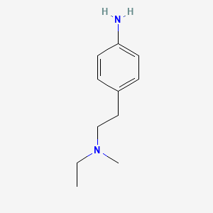 molecular formula C11H18N2 B15092708 4-{2-[Ethyl(methyl)amino]ethyl}aniline 