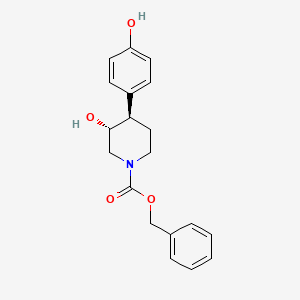 molecular formula C19H21NO4 B1509274 (3R,4R)-Benzyl 3-hydroxy-4-(4-hydroxyphenyl)piperidine-1-carboxylate CAS No. 857278-37-6