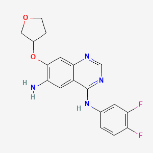 molecular formula C18H16F2N4O2 B15092766 4-N-(3,4-difluorophenyl)-7-(oxolan-3-yloxy)quinazoline-4,6-diamine 