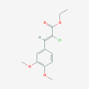 ethyl (Z)-2-chloro-3-(3,4-dimethoxyphenyl)prop-2-enoate