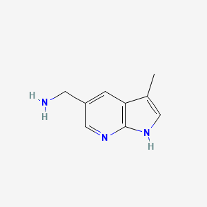 {3-methyl-1H-pyrrolo[2,3-b]pyridin-5-yl}methanamine