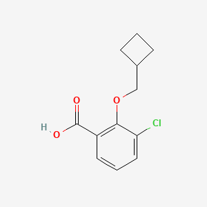 molecular formula C12H13ClO3 B15092779 3-Chloro-2-(cyclobutylmethoxy)benzoic acid 