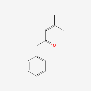 molecular formula C12H14O B15092805 4-Methyl-1-phenylpent-3-en-2-one CAS No. 61799-54-0