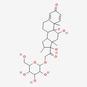 molecular formula C28H39FO10 B15092819 Dexamethasone 21-O-beta-D-galactopyranoside, Min. 