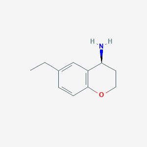 molecular formula C11H15NO B15092835 (S)-6-Ethylchroman-4-amine 