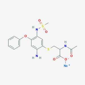 molecular formula C18H20N3NaO6S2 B15092847 AminoNimesulideNACAdductSodiumSalt 