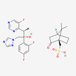 molecular formula C26H30F3N5O5S B15092850 Voriconazole camphor sulfonate CAS No. 188416-34-4