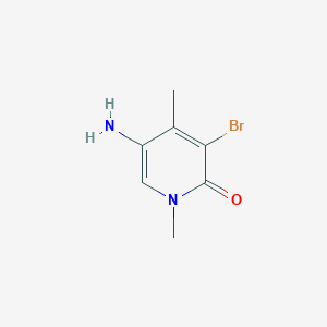 molecular formula C7H9BrN2O B15092860 5-Amino-3-bromo-1,4-dimethyl-1,2-dihydropyridin-2-one 