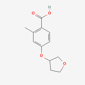 molecular formula C12H14O4 B15092873 2-Methyl-4-(oxolan-3-yloxy)benzoic acid 