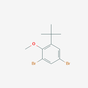 molecular formula C11H14Br2O B15092879 1,5-Dibromo-3-(tert-butyl)-2-methoxybenzene 