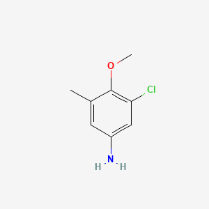 molecular formula C8H10ClNO B15092881 Benzenamine, 3-chloro-4-methoxy-5-methyl- 