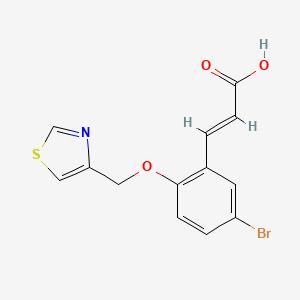 (2E)-3-[5-bromo-2-(1,3-thiazol-4-ylmethoxy)phenyl]acrylic acid