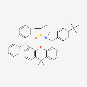 molecular formula C43H48NO2PS B15092923 (R)-N-[(S)-[4-(tert-Butyl)phenyl][5-(diphenylphosphino)-9,9-dimethyl-9H-xanthen-4-yl]methyl]-N,2-dimethylpropane-2-sulfinamide 