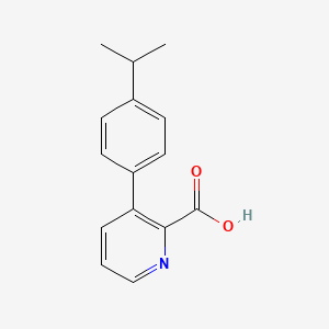 molecular formula C15H15NO2 B15092972 3-[4-(Propan-2-yl)phenyl]pyridine-2-carboxylic acid 