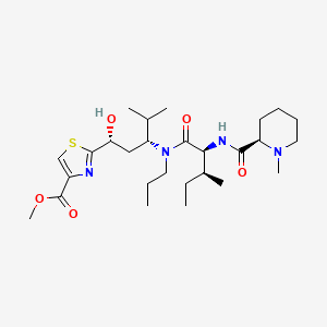 4-Thiazolecarboxylic acid, 2-[(1R,3R)-1-hydroxy-4-methyl-3-[[(2S,3S)-3-methyl-2-[[[(2R)-1-methyl-2-piperidinyl]carbonyl]amino]-1-oxopentyl]propylamino]pentyl]-, methyl ester