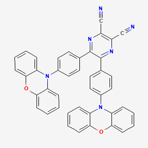 molecular formula C42H24N6O2 B15092998 5,6-Bis[4-(N-phenoxazine)phenyl]-2,3-dicyanopyrazine 