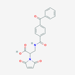 molecular formula C21H16N2O6 B015093 3-(二苯甲酮-4-甲酰胺基)-2-马来酰亚胺丙酸 CAS No. 887352-68-3